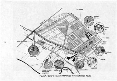 Picture Of HM Prison Maze Escape Route